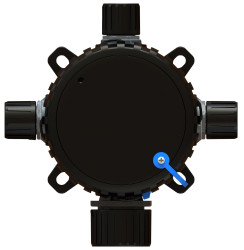 Puszka rurkowania Flexicon gwint 110mm 110mm Złączka elastyczna Nylon 6 Czarny