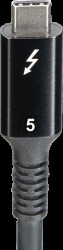 4711-3,0M Thunderbolt 5 cable Type-C M-M 80Gbps 240W/5A 8K60Hz black 3.0m