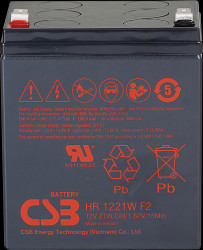 HR1221WF2 lead-acid battery, 12 V, 21 W 15min/Cell