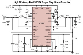 60V Low I, Dual, 2-Phase Synchronous Step-Down DC/DC Controller