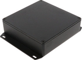 Aluminum die cast enclosure, (L x W x H) 120 x 120 x 34 mm, black (RAL 9005), IP54, 1590QFBK