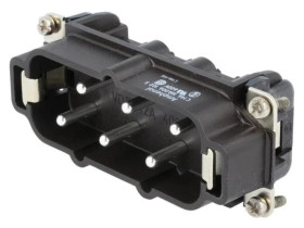 C146-10A0061025 Złącze HDC wkładka stykowa męski C146 6PIN 6+PE 42A 400V