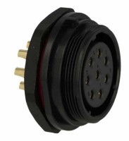 SPP2912-8GZ-P Gniazdo 8 pin, zakręcane na obudowę, zakręcany, wodoodporny - gwint zewnętrzny (25A)