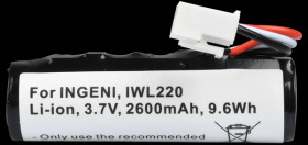 Replacement battery, INGENICO IWL220, Li-Ion, 2600 mAh
