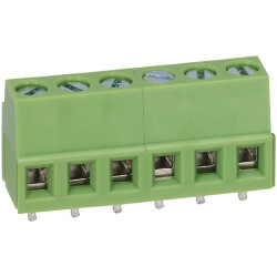 TruConnect 214296 6 Way 15A 300V Rising Clamp Terminal Block 5.08mm