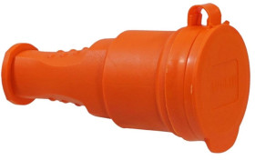 Gniazdo przenośne gumowe 16A 230V IP44 pomarańczowe AEI602279-O