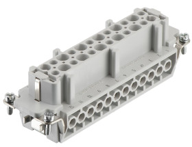 Wkładka złącza dużej mocy 24-pinowe RS PRO 16A 24+PE Żeński Śruba Proste