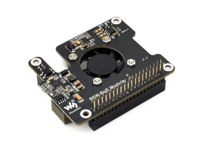 Waveshare Power Over Ethernet Expansion Board For RDK X5, Onboard Cooling Fan, With Metal Heatsink, Supports 802.3af/at Network
