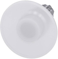 Siemens 3SU10511CD600AA0 3SU1051-1CD60-0AA0 Przycisk grzybkowy pierścień przedni metalowy, błyszczący przycisk srebrny,