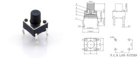 MICROSWITCH TYP24 TS06-070 6,0x6,0mm, wysokość 7,0 mm (3,0mm) (10 SZTUK)