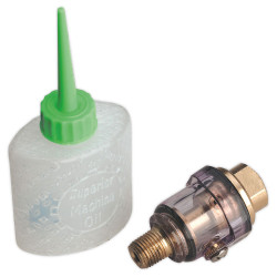 Sealey SA111 Mini In-Line Air Tool Oiler 1/4&quot; BSP with Filler