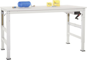 Manuflex AU9011.0001 Stół ROBOCZY UNIVERSAL Ergo K z płytą melaminową, szer. X gł. X wys. = 1000 x 800 x 722-1022 mm sza