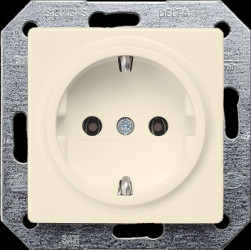 German schuko-style socket, electric white, 16 A/250 V, Germany, IP20, 5UB1551-0KK