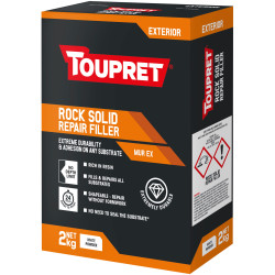 Toupret TTMUX02GB Exterior Rock Solid Repair Filler 2kg