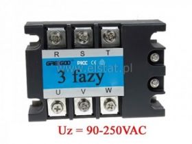 Stycznik półprzewodnikowy, 3-fazowy ster 90÷250VAC