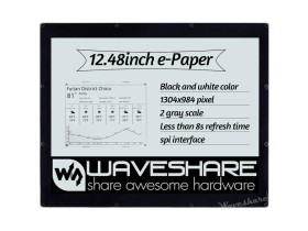 Waveshare 1304×984, 12.48inch E-Ink display module, black/white dual-color