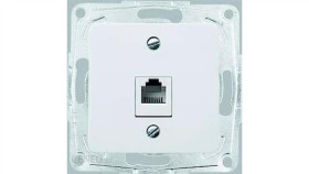 Optima Gniazdo Telefoniczne Pojedyncze Rj12 Białe 12004702