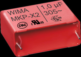 MKP suppression capacitor, 100 nF, ±10 %, 305 V (AC), PP, 10 mm, MKX2AW31003I00KSSD
