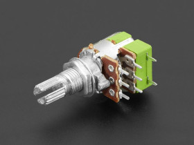 Adafruit Panel Mount 10K Dual Linear Potentiometer w/ On-Off Switch