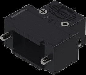 D-Sub connector housing, size: 1 (DE), straight 180°, cable Ø 1.5 to 7.5 mm, thermoplastic, black, 09670090482