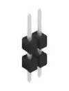 Pin header, 2 pole, pitch 2.54 mm, straight, black, 10056438