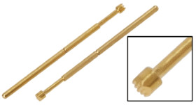 Wtyk testowy sprężynowy, typ końcówki: Ząbkowany, długość: 16.35mm, Fosforobrąz,