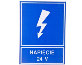 Tabliczka /znak informacyjny/ TZI 52X74S NAP.24V E04TZ-01041110400 /10szt./