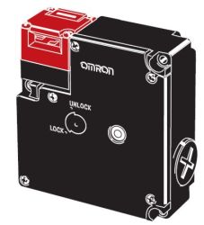 D4NL-1DFA-B, Wyłącznik drzwiowy, blokada mechaniczna zwalniana cewką elektromagnetyczną 24VDC, styki 2NC + 2NC, przyłącze PG13.5