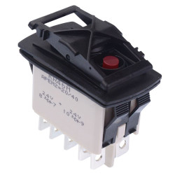 KR46CAKJJG On-On Latching Red 24V LED Auto Rocker Switch DPDT IP68 APEM