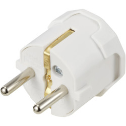 Sygonix SY-6618466 Safety plug Polypropylene White 250 V AC