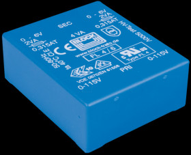 FL 4/12 Transformer 4 VA, 2 x 12 V, 2 x 166 mA