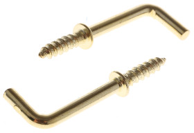 Brass plated shouldered square hook,20mm