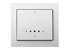 KIER Wyłącznik 2-biegunowy z podświetleniem pomarańczowym biały ŁP-11WS/00 OSPEL