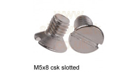 M5 x 8mm slotted CSK S/S machine screw