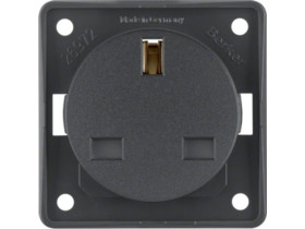 Integro Flow Gniazdo z uziemieniem "Standard bryt." z podwyższoną ochroną styków antracyt 962622505 HAGER