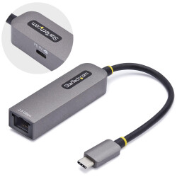 StarTech.com 2GPD3-USB-C-ETHERNET 2.5GbE USB-C to Ethernet Adapter, 100W PD Pas