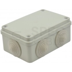 Skrzynka hermetyczna IP65 Puszka instalacyjna 120x80x50mm szara z dławikami PG21 S-BOX 206