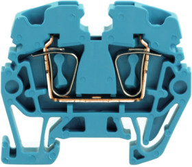 Through terminal block, spring balancer connection, 0.5-2.5 mm², 2 pole, 24 A, 6 kV, blue, 1720930000