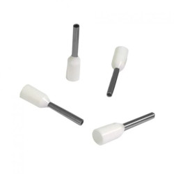 Końcówka tulejkowa izolowana HI 0,5/8 (100szt.) biała DIN