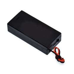 Koszyk na 2 akumulatory 18650 z klapką i włącznikiem