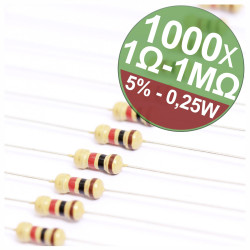 Quadrios 22P060 Carbon film resistor set Axial lead 0.25 W 5 percent 1 Set