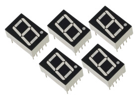 Opencircuit 7-segment LED displays blue 0.56 "- Common Cathode - 5 pieces
