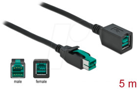 85984 PoweredUSB Extension 12V &gt; 12V, 5 m