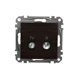Gniazdo R/TV końcowe (4dB), wenge, efekt drewna, Sedna Design i Elements SDD181471R