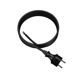 Przewód z wtyczką 2X1,5 H07 czarny 4m