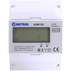 Counttec SDM72D Electricity Meter 3-Phase Digital 80A MID LCD Top Hat Rail