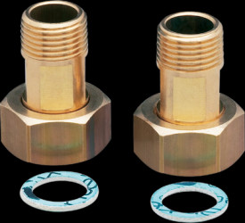 Installation adapter, 16 bar, G 3/4, R 1/2 for flow sensors SM7, SU7, E40151