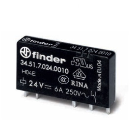34.51.7.060.5010 Przekaźnik wąski serii 34: 1P; 6A; cewka 60V DC, złocone styki