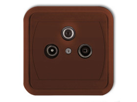 LIZA Gniazdo antenowe RTV-SAT końcowe multimedialne (Internet) brązowy 4GAS-1LM KARLIK