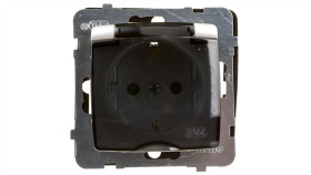 Karo Gniazdo Bryzgoszczelne Z/U Schuko Ip44 Z Przesłonami Klapka...